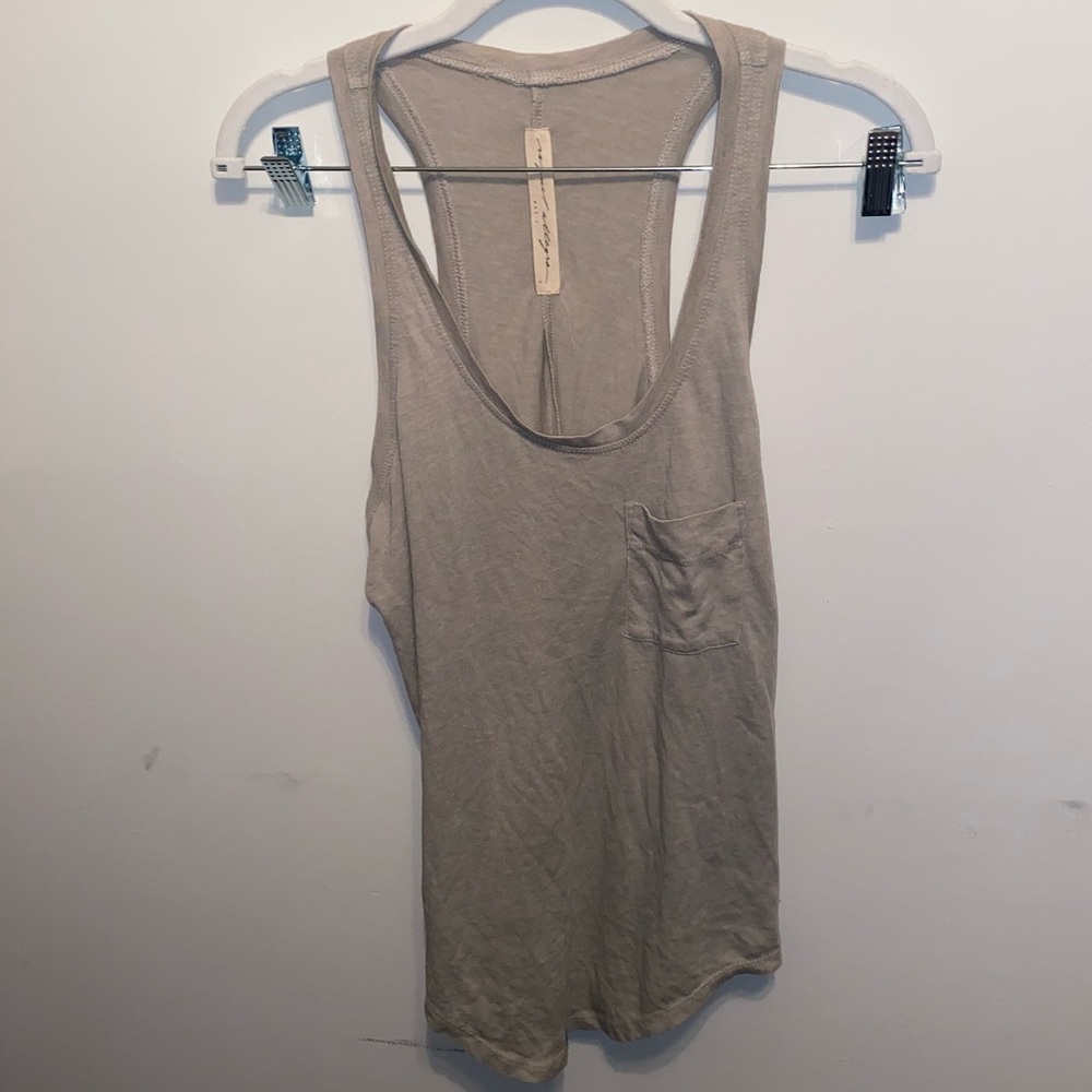Raquel Allegra Ribbed Pocket Tank sz 2